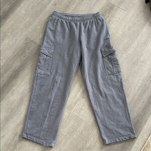 Aritzia TNA Sweatfleece Terry Fleece Cargo Sweatpants - Blue